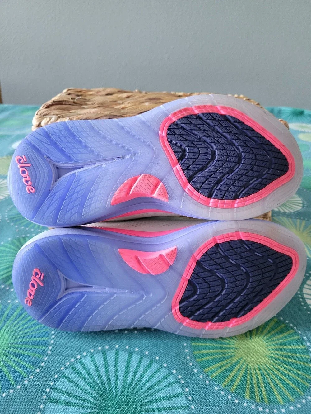 Clove Women's Prima S Sneakers Shoes Bright Grey / Periwinkle / Pink Size 6.5